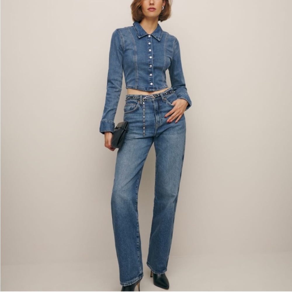 reformation Isa Denim Shirt - Picture 8 of 11